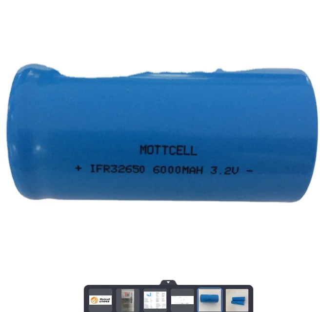32650 3.2 فولت Lifepo4 بطارية الليثيوم أسطوانة 5000mah 6000mah خلية لي أيون 0