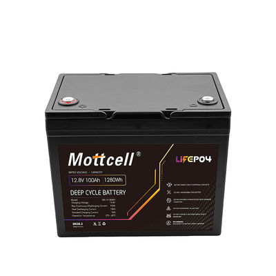 1280Wh خفيفة الوزن 12V بطارية قابلة لإعادة الشحن 100Ah Lifepo4 مصدر الطاقة مع حماية IP67